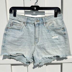 Just USA Light Blue Distressed Denim Jean Shorts